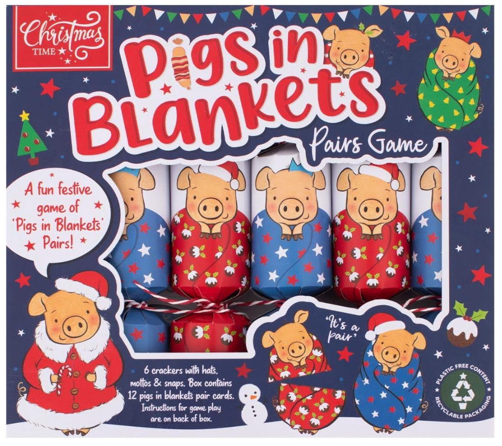 Pigs in Blankets Crackers - Set of 6