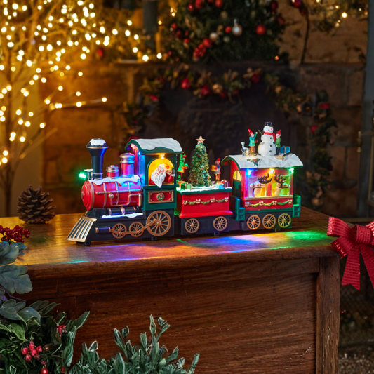 Choo-Choo! Snow Scene – Musical Moving Christmas Train with Santa & Friends (Battery Powered)