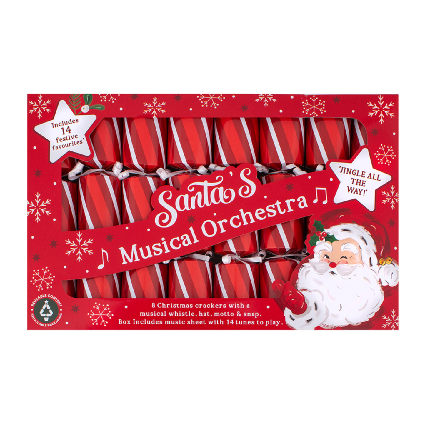 Santa's Musical Orchestra Crackers - Set of 8